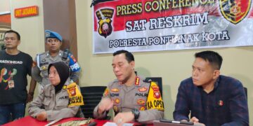 Polresta Pontianak menangkap 12 Anak dan Remaja yang diduga akan melakukan tawuran dan perang sarung. Foto: HYD/Jurnalis Pontianak