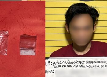 Pemuda Pontianak Edarkan Sabu di Kubu Raya Ringkus Polisi