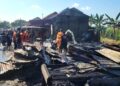 Jago Merah Mengamuk, Empat Kios di Sungai Kakap Rata dengan Tanah