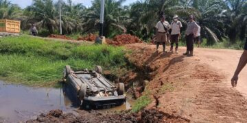 Lakalantas Tunggal di Kubu Raya, Lansia 90 Tahun Meninggal Terjebak Dalam Mobil