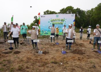 PLN Group Kalbar Tanam 5.500 Pohon di Pesisir Bengkayang pada HMPI 2025